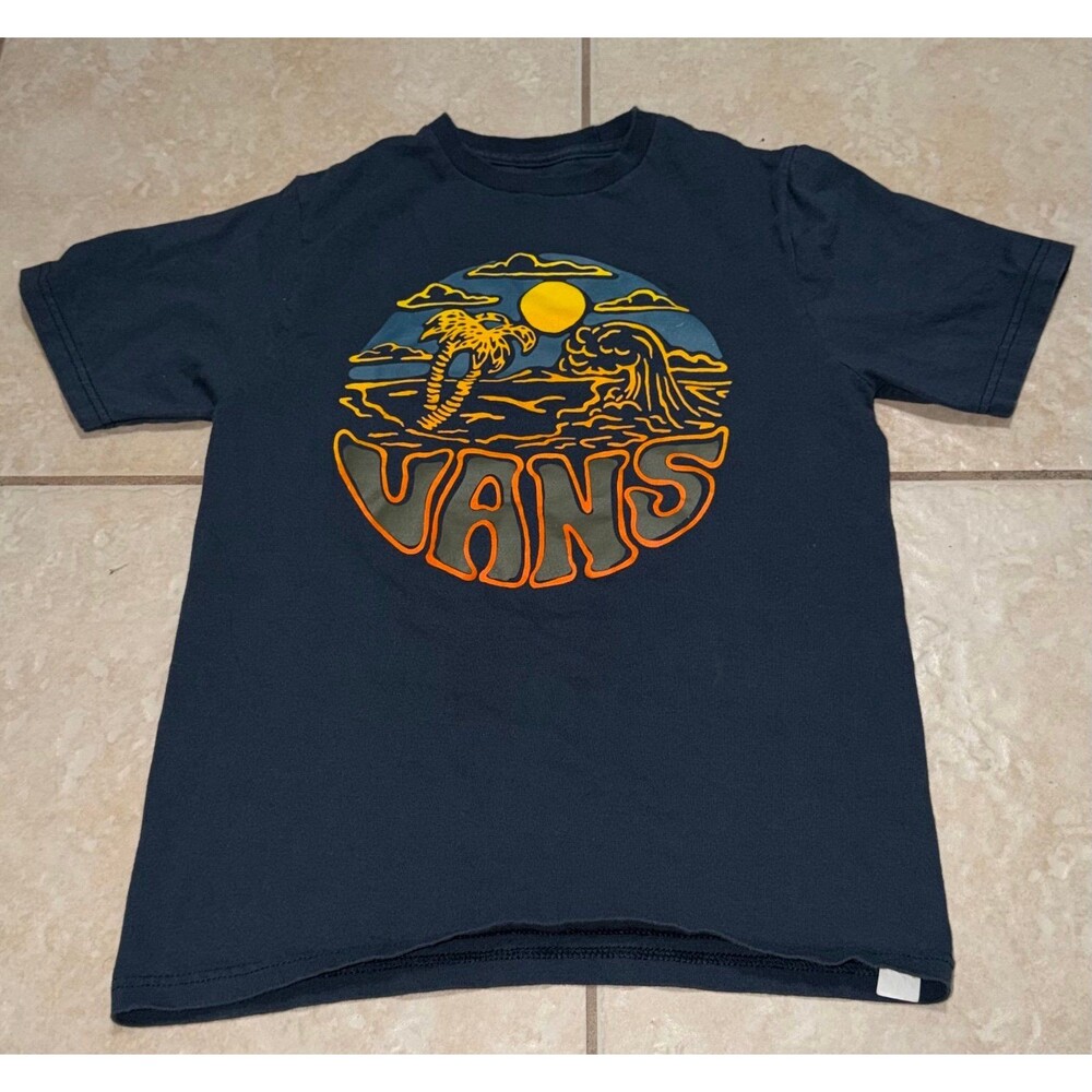 VANS Off the Wall Dark Blue Boys T-Shirt